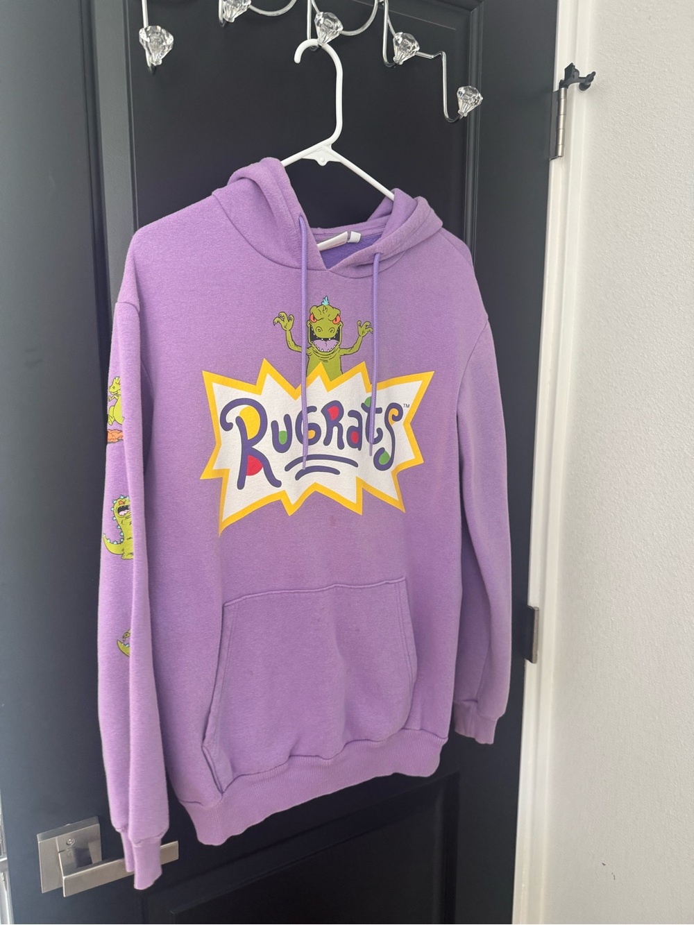 Nickelodeon Purple Rugrats Logo Hoodie 60% Cotton
